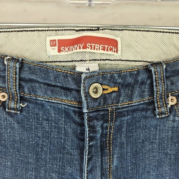 Y2K Gap Skinny Stretch Ankle Jeans Womens 10 Blue Low Rise Denim 2000s Classic - Picture 3 of 12